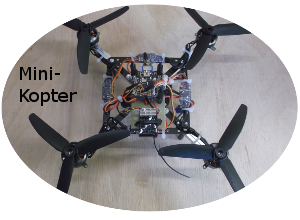 Mini-Kopter mit 5-Zoll-Dreiblatt-Propellern